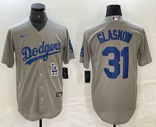 Men's Los Angeles Dodgers #31 Tyler Glasnow Grey Stitched Cool Base Nike Jerseys,We sell and wholesale Men's Los Angeles Dodgers #31 Tyler Glasnow Grey Stitched Cool Base Nike Jerseys on line form chian!